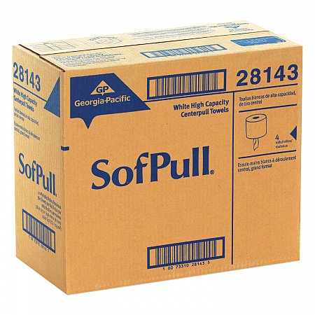 SofPull Perforated Paper Towel, 1-Ply, 7.8 x 15, White, 560/Roll, 4 Rolls/Carton (28143)