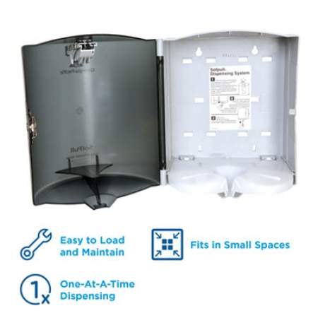 Georgia Pacific Professional SofPull Center Pull Hand Towel Dispenser, 10.88 x 10.38 x 11.5, Smoke (58201)
