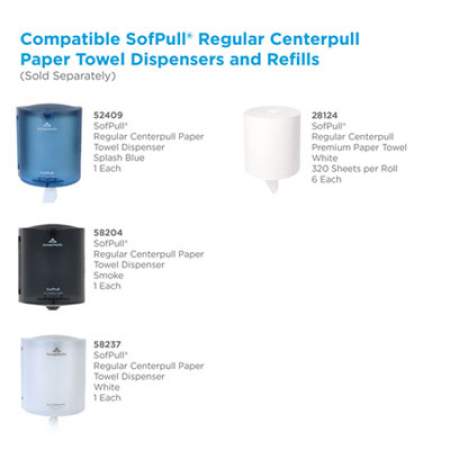 Georgia Pacific Professional SofPull Center Pull Hand Towel Dispenser, 10.88 x 10.38 x 11.5, Smoke (58201)