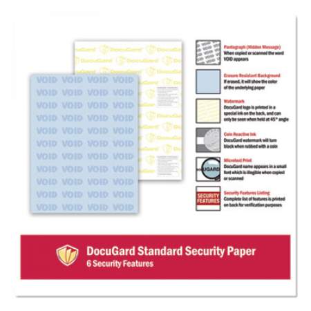 DocuGard Medical Security Papers, 24lb, 8.5 x 11, Blue, 500/Ream (04541)