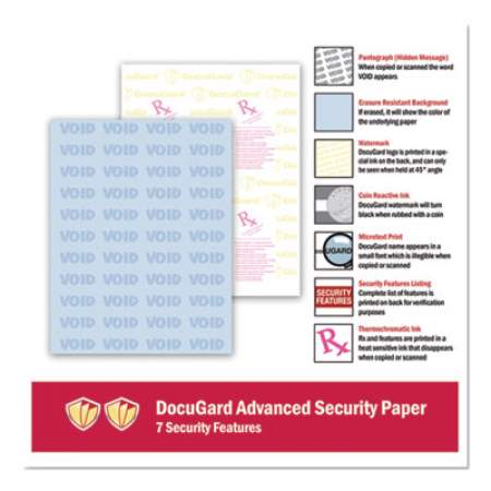 DocuGard Medical Security Papers, 24lb, 8.5 x 11, Blue, 500/Ream (04545)