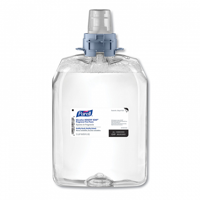 Education HEALTHY SOAP Fragrance Free Foam Refill, Unscented, 2,000 mL, 2/Carton (521202)