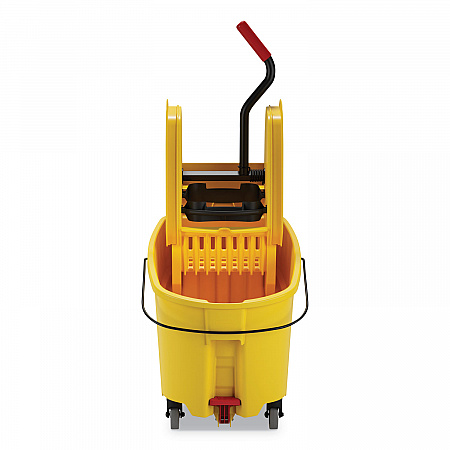 WaveBrake 2.0 Bucket/Wringer Combos, Down-Press, 44 qt, Plastic, Yellow (FG757688YEL)