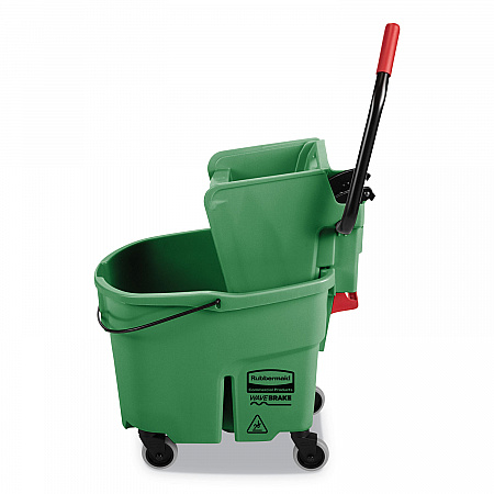 WaveBrake 2.0 Bucket/Wringer Combos, Side-Press, 35 qt, Plastic, Green (FG758888GRN)