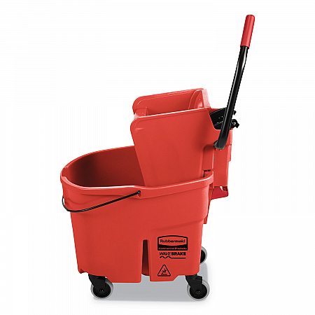 WaveBrake 2.0 Bucket/Wringer Combos, Side-Press, 35 qt, Plastic, Red (FG758888RED)
