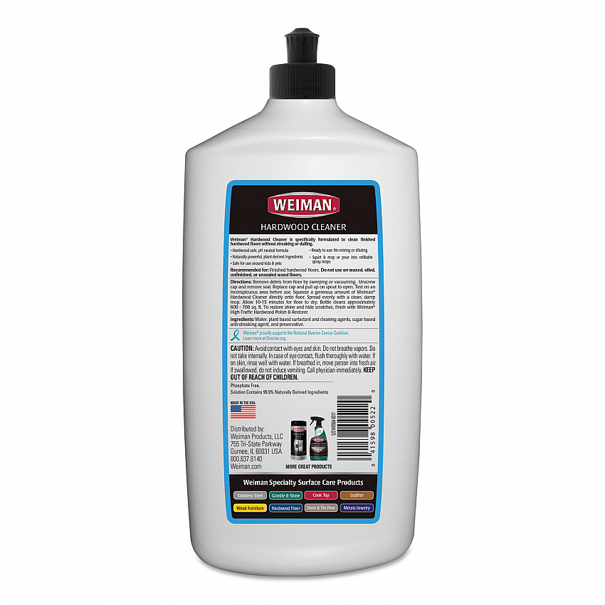 Hardwood Floor Cleaner, Unscented, 32 oz Squeeze Bottle (522EA)