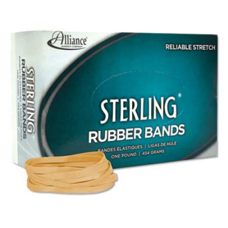 Alliance Sterling Rubber Bands, Size 64, 0.03" Gauge, Crepe, 1 lb Box, 425/Box (24645)