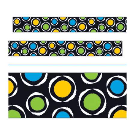 TREND Bolder Borders, 2.75" x 35.75 ft, Bold Strokes Circles, Assorted Colors (T85143)