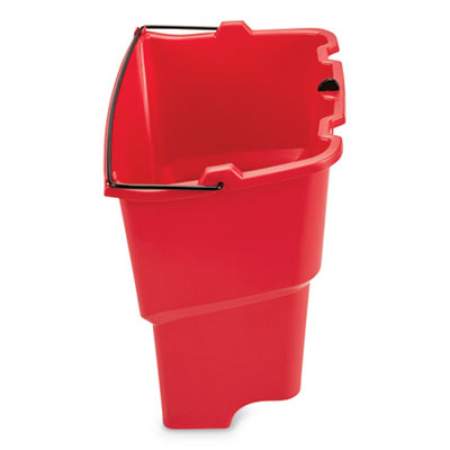 Rubbermaid Commercial WaveBrake 2.0 Dirty Water Bucket, 18 qt, Plastic, Red (2064907)