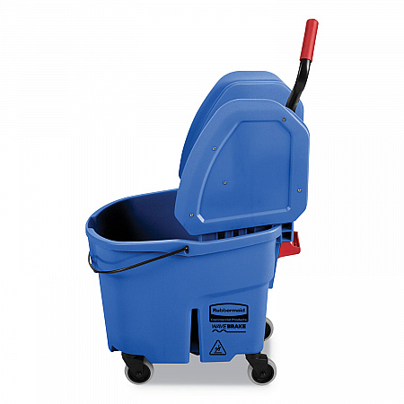 WaveBrake 2.0 Bucket/Wringer Combos, Down-Press, 35 qt, Plastic, Blue (FG757888BLUE)