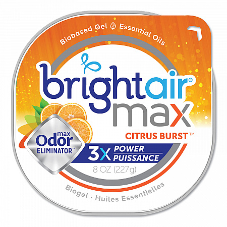 Max Odor Eliminator Air Freshener, Citrus Burst, 8 oz Jar (900436EA)