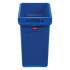 Rubbermaid Commercial Slim Jim Under-Counter Container, 23 gal, Polyethylene, Blue (2026725)