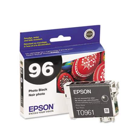 Epson T096120 (96) Ink, 450 Page-Yield, Photo Black