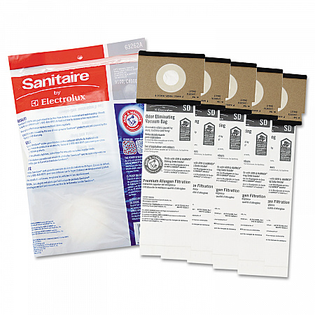 SD Premium Allergen Vacuum Bags with Arm and Hammer for SC9100 Series, 5/Pack, 10 Packs/Carton (63262B10CT)