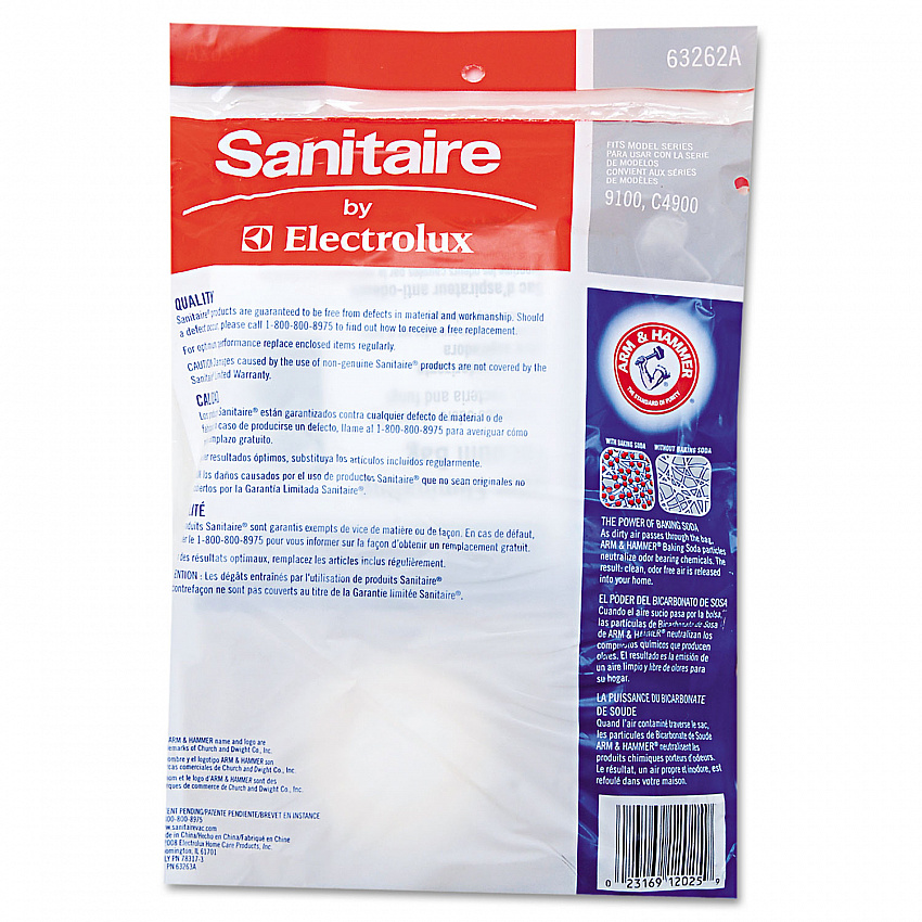 SD Premium Allergen Vacuum Bags with Arm and Hammer for SC9100 Series, 5/Pack, 10 Packs/Carton (63262B10CT)