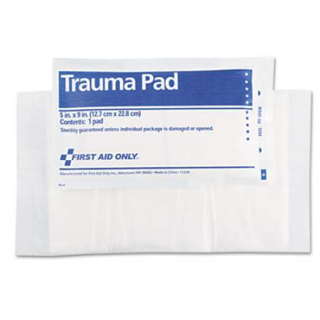 First Aid Only SmartCompliance Trauma Pad, Sterile, 5 x 9 (FAE5012)