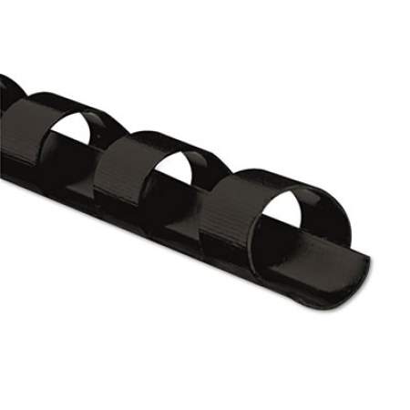 Fellowes Plastic Comb Bindings, 3/8" Diameter, 55 Sheet Capacity, Black, 25 Combs/Pack (52322)