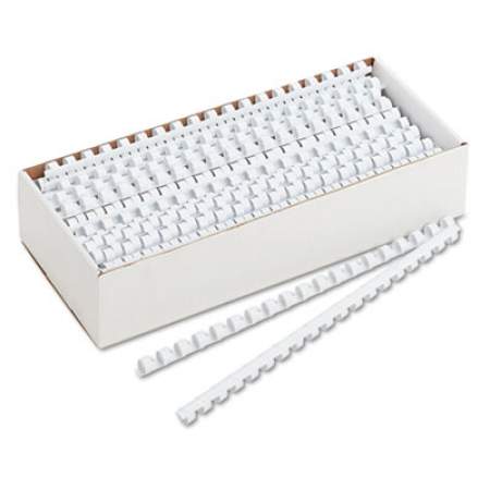 Fellowes Plastic Comb Bindings, 3/8" Diameter, 55 Sheet Capacity, White, 100 Combs/Pack (52371)