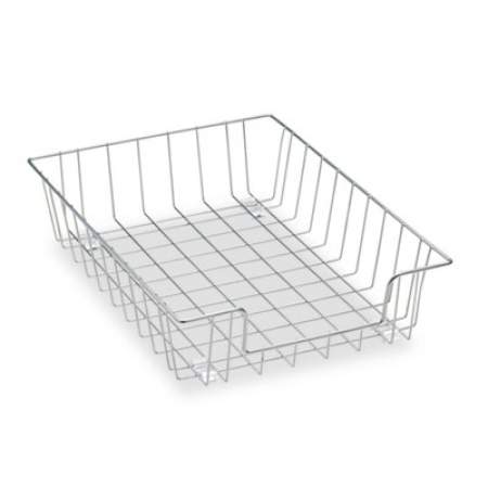 Fellowes Wire Desk Tray Organizer, 1 Section, Letter Size Files, 10" x 14.13" x 3", Silver (60012)