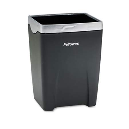 Fellowes Office Suites Divided Pencil Cup, Plastic, 3 1/16 x 3 1/16 x 4 1/4, Black/Silver (8032301)