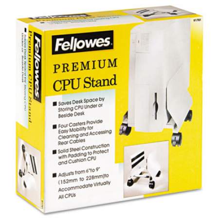 Fellowes Premium CPU Stand, 8w x 9d x 9.5h, Platinum (91781)