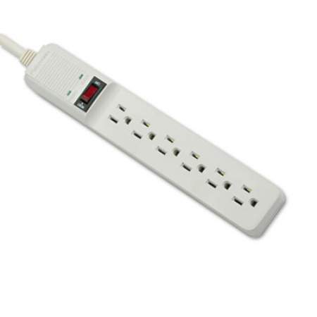 Fellowes Basic Home/Office Surge Protector, 6 Outlets, 15 ft Cord, 450 Joules, Platinum (99036)