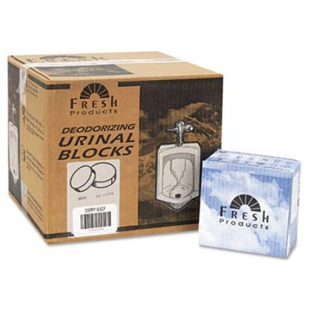 Fresh Products Urinal Deodorizer Blocks, Cherry Scent, 3 oz, Red, 12/Box, 12 Boxes/Carton (123CH)
