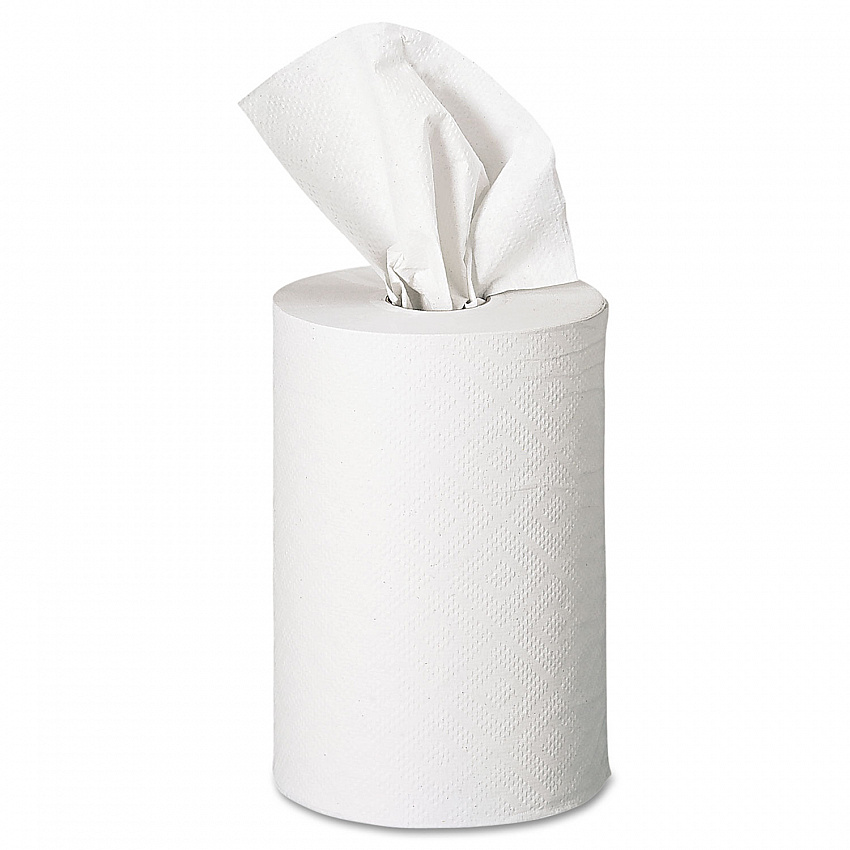 Pacific Blue Basic Recycled Paper Towel Roll, 1-Ply, 7.88" x 350 ft, White, 12 Rolls/Carton (28706)