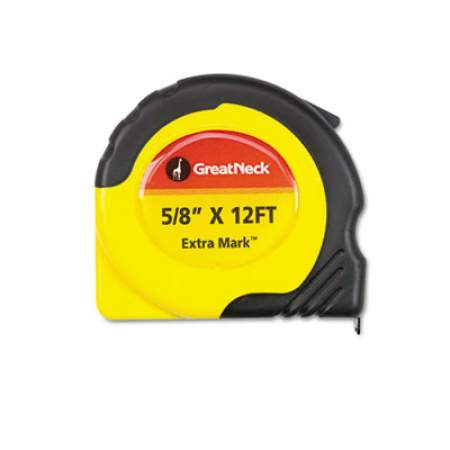 Great Neck ExtraMark Power Tape, 5/8" x 12ft, Steel, Yellow/Black (95007)