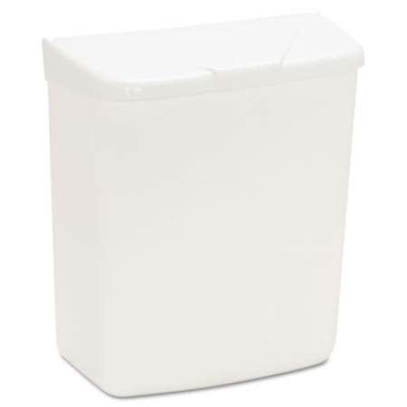 HOSPECO Wall Mount Sanitary Napkin Receptacle-ABS, PPC Plastic, 1 gal, White (250201W)