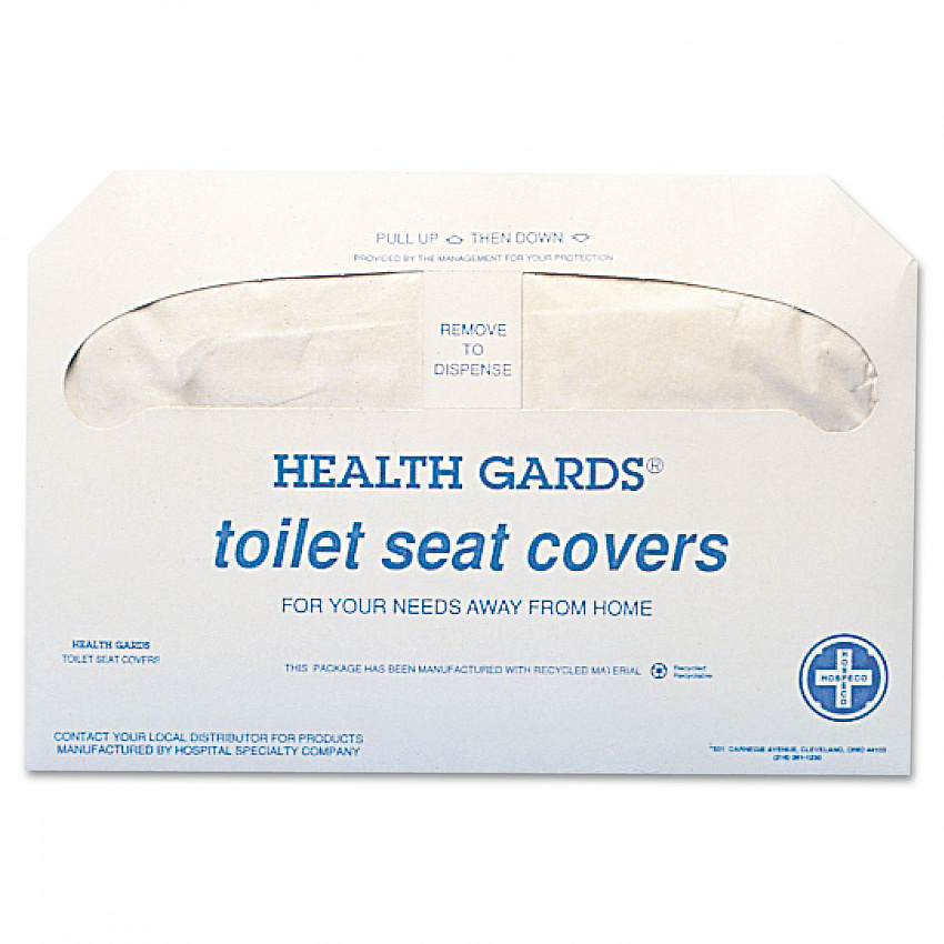 Health Gards Toilet Seat Covers, 14.25 x 16.5, White, 250/Pack, 20 Packs/Carton (HG5000CT)