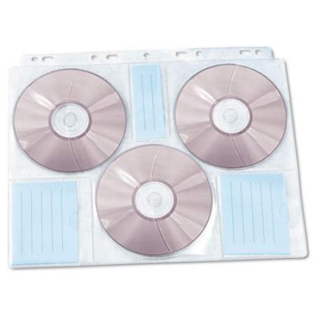 Innovera Two-Sided CD/DVD Pages for Three-Ring Binder, 10/Pack (39301)