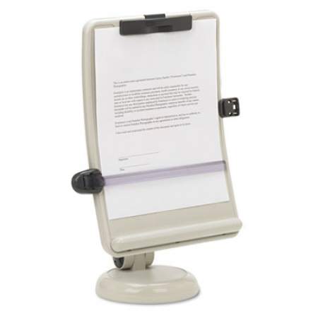Kelly Computer Supply Copyholder with Curved Tray and Weighted Base, 75 Sheet Capacity, Plastic, Putty (10190)