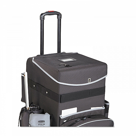 Executive Quick Clean Janitorial Cart, Synthetic Fabric, 16 Compartments, 14.25