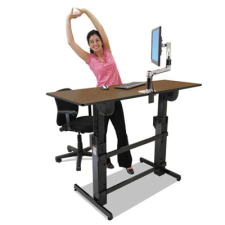 WorkFit by Ergotron WorkFit-B Sit-Stand Base, Up to 88 lb, 42" x 26" x 32" to 51.5", Black (24388009)