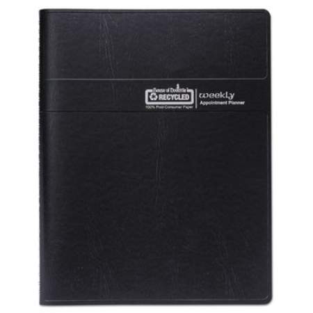 House of Doolittle Recycled Weekly Appointment Book, 8 x 5, Black Cover, 12-Month (Jan to Dec): 2022 (27802)