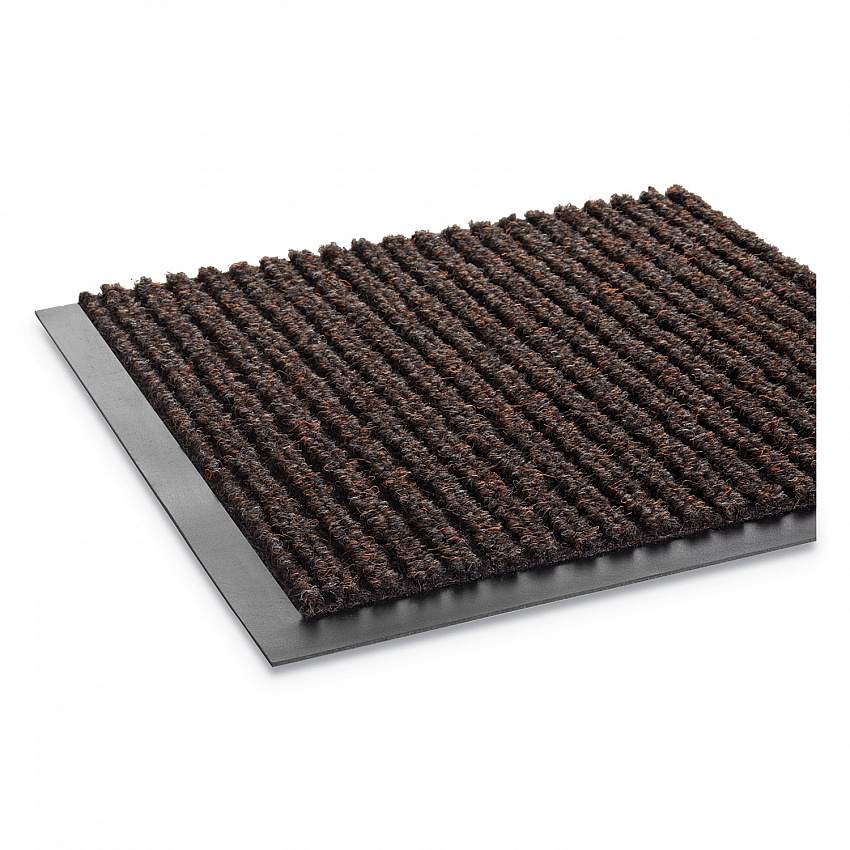 Needle-Rib Wiper/Scraper Mat, Rectangular, Brown Ribbed Surface, 48" x 72" (NR0046BR)