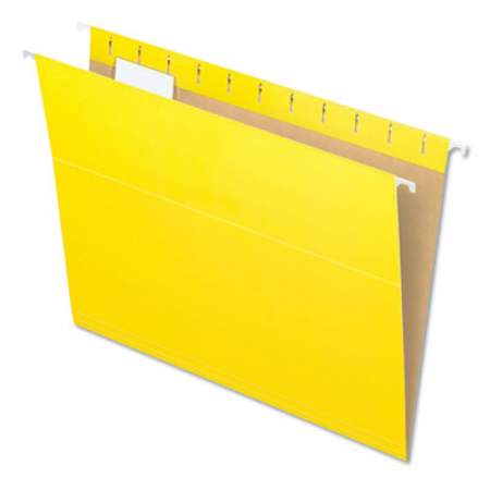 Pendaflex Colored Hanging Folders, Letter Size, 1/5-Cut Tab, Yellow, 25/Box (81606)
