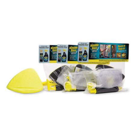 Invisible Glass Reach and Clean Tool, Handle/Cleaning Head/(2) Microfiber Bonnets/Bag, 4/Carton (95163)