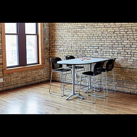 Vy Sled Base Bistro Chair, Supports Up to 350 lb, 30.5