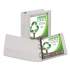 Samsill Earth's Choice Biobased D-Ring View Binder, 3 Rings, 3" Capacity, 11 x 8.5, White (16987)