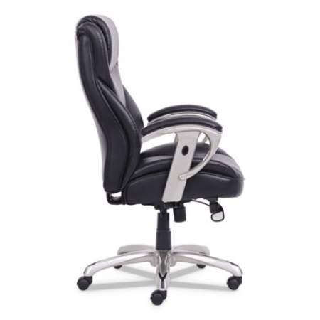 SertaPedic Emerson Big and Tall Task Chair, Supports Up to 400 lb, 19.5" to 22.5" Seat Height, Black Seat/Back, Silver Base (49416BLK)