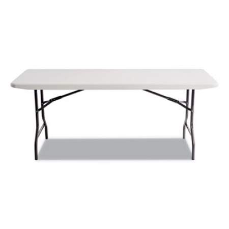 Alera Resin Rectangular Folding Table, Square Edge, 72w x 30d x 29h, Platinum (65600)