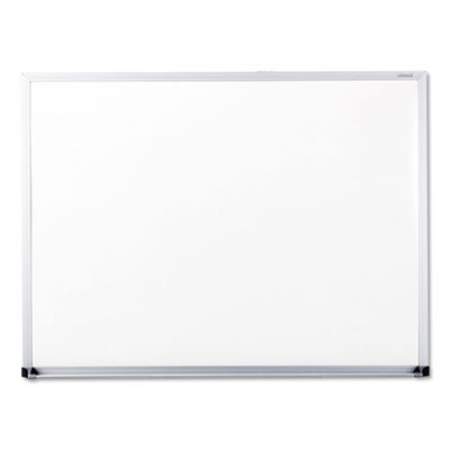 Universal Dry-Erase Board, Melamine, 24 x 18, Satin-Finished Aluminum Frame (43622)