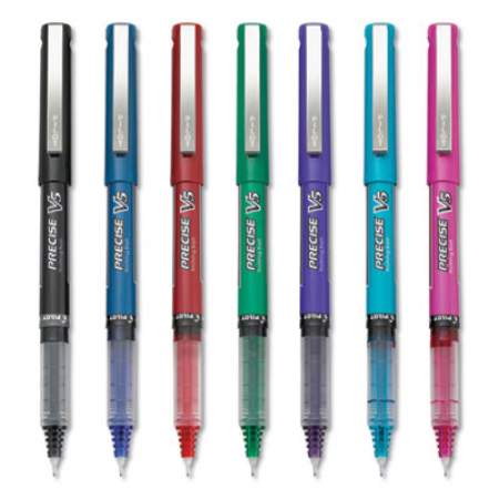 Pilot Precise V5 Roller Ball Pen, Stick, Extra-Fine 0.5 mm, Assorted Ink and Barrel Colors, 7/Pack (26015)