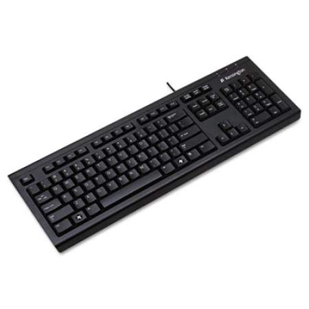 Kensington Keyboard for Life Slim Spill-Safe Keyboard, 104 Keys, Black (64370)