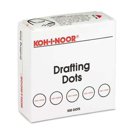 Koh-I-Noor Adhesive Drafting Dots, 0.88" dia, Dries Clear, 500/Box (25900J01)