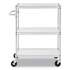 Alera 3-Shelf Wire Cart with Liners, 34.5w x 18d x 40h, Silver, 600-lb Capacity (SW333018SR)