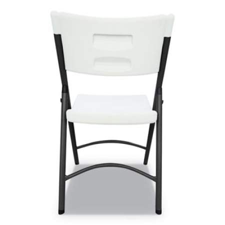 Alera Premium Molded Resin Folding Chair, Supports Up to 250 lb, White Seat/Back, Dark Gray Base (FR9302)
