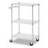 Alera 3-Shelf Wire Cart with Liners, 24w x 16d x 39h, Silver, 500-lb Capacity (SW322416SR)